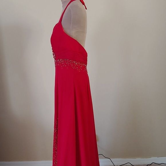 (14) NWT Gorgeous Plus Size 16 Red Evening Gown by WOW - Picture 2 of 5
